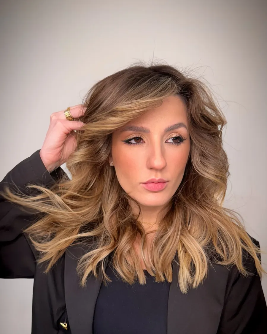 Iluminado mel com corte em camadas